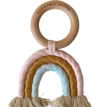 Load image into Gallery viewer, Chewable Charm Macrame Rainbow Teether