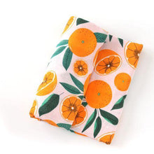 Load image into Gallery viewer, Dolly Lana Muslin Baby Swaddle - Sliced Oranges