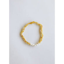 Load image into Gallery viewer, CanyonLeaf Raw Honey Amber + Pearls (Infant)