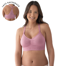 Load image into Gallery viewer, Sublime Lace Back Seamless Nursing Bra | Wireless Racerback