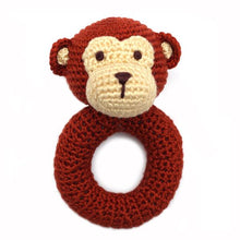 Load image into Gallery viewer, Cheengoo Animal Ring Hand Crocheted Rattle