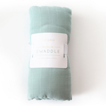 Load image into Gallery viewer, Dolly Lana Muslin Swaddle - Sage
