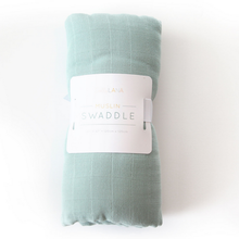 Load image into Gallery viewer, Dolly Lana Muslin Swaddle - Sage