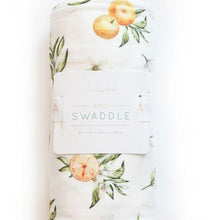 Load image into Gallery viewer, Dolly Lana Knit Swaddle - Tangerine Fruit