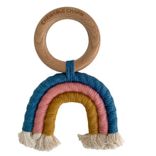 Load image into Gallery viewer, Chewable Charm Macrame Rainbow Teether