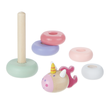 Load image into Gallery viewer, Wooden Unicorn Stacker Toy
