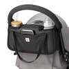Load image into Gallery viewer, Wander Stroller Caddy- Black Matte Leatherette