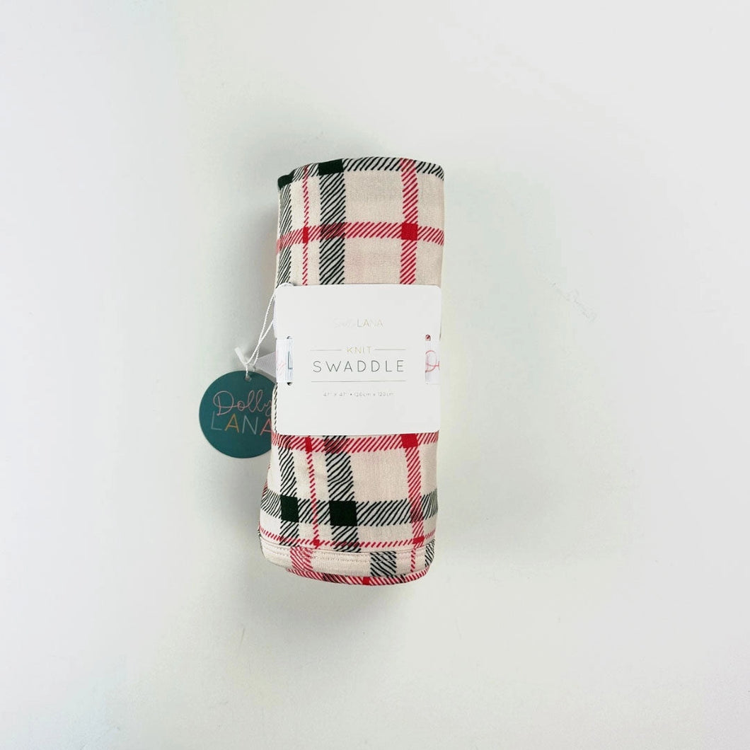 Swaddle Blanket in Christmas Plaid