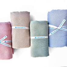 Load image into Gallery viewer, Organic Cotton Gauze Muslin Swaddle Blanket
