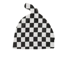 Load image into Gallery viewer, Race Black Checkered Knotted Hat
