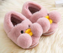 Load image into Gallery viewer, Winter Cute Cartoon Kids Soft Cotton Shoes Baby Shoe Small Yellow Duck Slippers For Children
