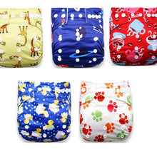 Load image into Gallery viewer, Modern Luxury Printed Baby Nappy 5pcs/Lot Washable Diapers Good Quality Pocket Diaper For Kids
