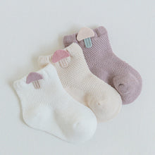 Load image into Gallery viewer, 3 Pairs  Cartoon Candy Color Cotton Fashion Elastic Band Socks For Newborn Boys And Girls
