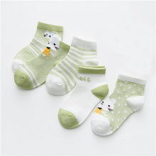 Load image into Gallery viewer, 5 Pairs Cute Summer Breathable Mesh Cotton Infant Baby Socks For Newborn Boys And Girls

