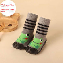 Load image into Gallery viewer, Newborn Baby Boys/Girls Socks With Anti-Slip Soft Rubber Soled Outdoor Foot Socks Animal Carton Floor Booties Socks For Kids
