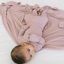 Load image into Gallery viewer, blush ribbed stretchy swaddle
