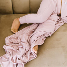 Load image into Gallery viewer, blush ribbed stretchy swaddle
