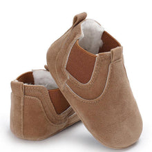 Load image into Gallery viewer, Small Leather Soft Comfy Baby Shoes Newborn Cotton Toddler Durable Lightweight Boots
