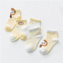 Load image into Gallery viewer, 5 Pairs Cute Summer Breathable Mesh Cotton Infant Baby Socks For Newborn Boys And Girls
