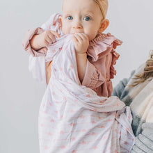 Load image into Gallery viewer, Stretchy Swaddle Blanket - Pink Heart
