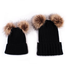 Load image into Gallery viewer, Modern Trend Children's Winter Toddler Baby Kids hat Cap With Two Double Pompom Ears Funny Hat
