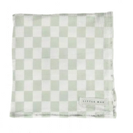 Green & White Checkered Stretch Swaddle
