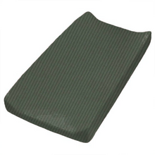 Load image into Gallery viewer, Moss Green Ribbed Changing Pad Cover

