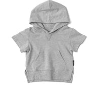 Short Sleeve Hoodie - Grey