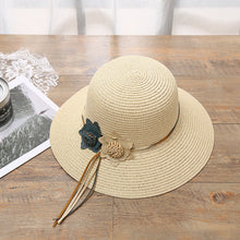 Load image into Gallery viewer, Girls Hats Children Raw Edge Straw Hat For Girls Kids Sun Cap Girls  Hat Baby Beach Caps In leegant Modern Design
