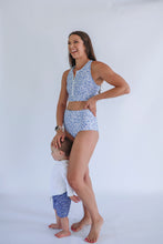 Load image into Gallery viewer, Crop Zip Up Breastfeeding Swimsuit Top 2026
