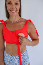 Load image into Gallery viewer, Tie Shoulder Breastfeeding Swimsuit Top 2026
