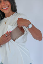 Load image into Gallery viewer, Relaxed Fit Zip Breastfeeding Tee
