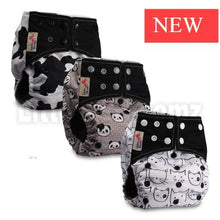 Load image into Gallery viewer, Modern Luxury Printed Washable Real Cloth Pocket Nappy,3 nappies/diapers Set For Girls and Boys Baby In Elegant Style

