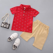 Load image into Gallery viewer, Modern Luxury Baby Boys T shirt And Shorts Anchor Printed Children's Clothing in Elegant  Deisgn
