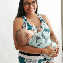 Load image into Gallery viewer, Crop Zip Up Breastfeeding Swimsuit Top
