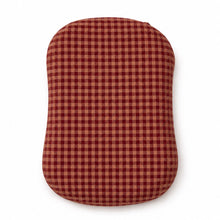 Load image into Gallery viewer, Red Beige Gingham Ruffle Baby Lounger Cover
