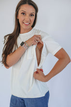Load image into Gallery viewer, Relaxed Fit Zip Breastfeeding Tee

