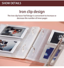 Load image into Gallery viewer, 3 Inch Polaroid Photo Album Cute Bear Transparent Jewelry Small Card Collection Storage Book Mini Leaf Scrapbook Paper Baby Family Scrapbook Albums
