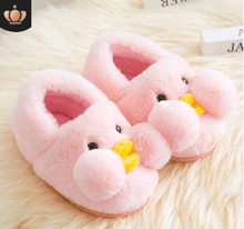 Load image into Gallery viewer, Winter Cute Cartoon Kids Soft Cotton Shoes Baby Shoe Small Yellow Duck Slippers For Children
