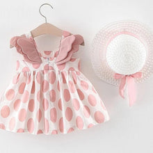 Load image into Gallery viewer, Luxury Handmade Elegant Modern Newborn Baby Girl Birthday &amp; Princess Baby Dress With Hat
