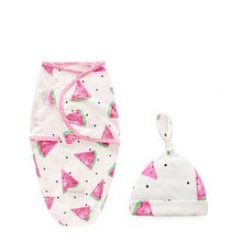 Load image into Gallery viewer, Baby Swaddle Blanket With Cap For Newborn Wrap Cotton Swaddling Bag Baby Envelope Sleep sack  Blanket .
