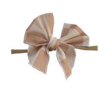 Load image into Gallery viewer, Sailor Bow Baby Girl Nylon Headband Bow Clips
