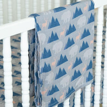 Load image into Gallery viewer, Organic Bamboo Cotton Muslin Swaddle Blanket in Rustic Retreat
