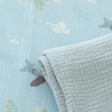 Load image into Gallery viewer, Organic Bamboo Cotton Muslin Crib Sheet in Dreamy Planes
