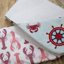 Load image into Gallery viewer, My Little Lobster Hooded Baby Towel
