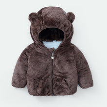 Load image into Gallery viewer, Modern Winter Fleece Children's Sweater Boys and Girls Hoodie Jacket Warm Baby Coat  With Bear Ears
