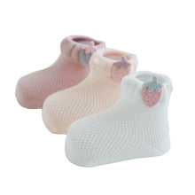 Load image into Gallery viewer, 3 Pairs  Cartoon Candy Color Cotton Fashion Elastic Band Socks For Newborn Boys And Girls
