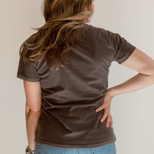 Load image into Gallery viewer, FINAL SALE V-Neck Full Zip Breastfeeding Tee - Gray
