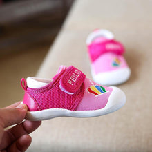 Load image into Gallery viewer, Unisex Blue Pink Baby Toddler Shoes Soft Soled Shoe Baby Autumn No-slip Everyday Wear Casual Style Sneakers
