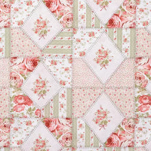 Load image into Gallery viewer, Pink Green Patch Crib Sheet
